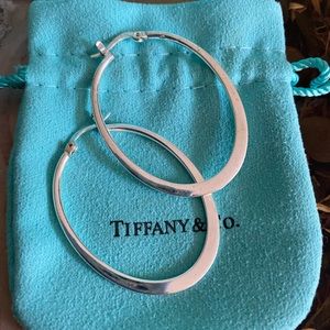 Tiffany & Co.  sterling silver oval hoops